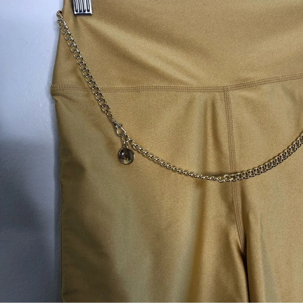 NWT WeWoreWhat Gold Chain Bike Shorts Medium - Picture 8 of 9